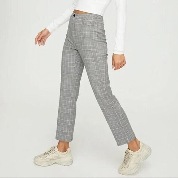SUNDAY BEST Aritzia Best Freshman Check Pants Sz 00 - Picture 4 of 10